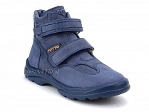 211-22 Тотто (Totto), ботинки демисезонные утепленные, байка, кожа, синий. в Хабаровске