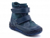 127-3,13 Тотто (Totto), ботинки демисезонные утепленные, байка, синий, кожа в Хабаровске