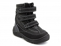 А43-038 Сурсил (Sursil-Ortho), ботинки детские ортопедические с высоким берцем, зимние, натуральный мех, кожа, текстиль, черный в Хабаровске
