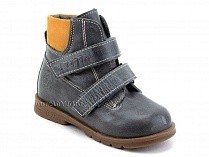126(2)-41,64 Тотто (Totto), ботинки демисезонные утепленные, байка, серый, светло-коричневый, кожа в Хабаровске