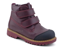 505 Б(31-36) Минишуз (Minishoes), ботинки ортопедические профилактические, демисезонные утепленные, кожа, байка, бордовый в Хабаровске