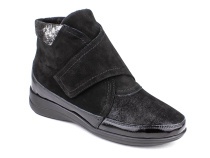 200233  Сурсил-Орто (Sursil-Ortho), ботинки для взрослых, черные, нубук, стрейч, кожа, полнота 7 в Хабаровске
