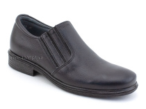 51213  ШагоВита (Shagovita), туфли школьные профилактические  для мальчиков, кожа, черный в Хабаровске