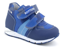 BL-209(3) Боттилини (Bottilini), полуботинки  детские  ортопедические профилактические, кожа, синий в Хабаровске