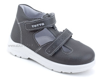 0228-821 Тотто (Totto), туфли детские ортопедические профилактические, кожа, серый в Хабаровске