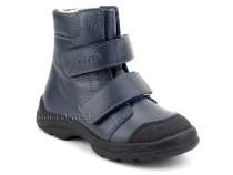 338-712 Тотто (Totto), ботинки детские утепленные ортопедические профилактические, кожа, синий в Хабаровске