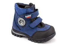031-600-013-05-240 (21-25) Джойшуз (Djoyshoes) ботинки детские зимние ортопедические профилактические, натуральный мех, кожа, темно-синий, милитари в Хабаровске