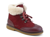 А44-071-3 Сурсил (Sursil-Ortho), ботинки детские ортопедические профилактичские, зимние, натуральный мех, замша, кожа, бордовый в Хабаровске