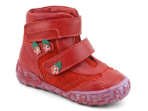 238-196,186 Тотто (Totto), ботинки демисезонные утепленные, байка,  кожа,нубук,  красный, в Хабаровске