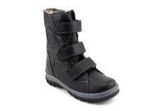 207ч (26-30) Аквелла (Akwella), ботинки зимние ортопедические с высоким берцем, натуральная шерсть, кожа, черный в Хабаровске