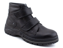308 (41-45) Аквелла (Akwella), ботинки подростковые демисезонные  утепленные  ортопедические, ворсин, кожа, черный в Хабаровске