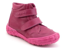 201-267 Тотто (Totto), ботинки демисезонние детские профилактические на байке, кожа, фуксия. в Хабаровске