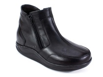 84-11И-2-490/58 Рикосс (Ricoss) ботинки для взрослых демисезонные утепленные, ворсин, кожа, черный, полнота 9 в Хабаровске