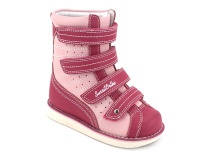23-220 Сурсил-Орто (Sursil-Ortho), ботинки демисезонные детские ортопедические  с тутором, кожа, розовый в Хабаровске