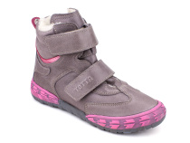 3542-607,0139 Тотто (Totto), ботинки детские утепленные ортопедические профилактические, кожа, шерсть, лиловый, малиновый в Хабаровске